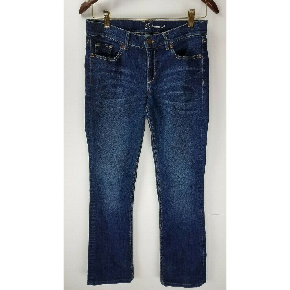 NY & C women bootcut stretch dark wash jeans sz. 4